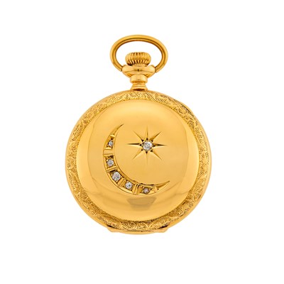 Lot 1109 - Elgin Gold-Filled and Diamond Pendant-Watch