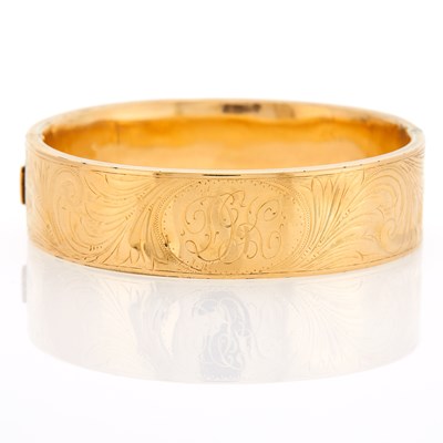 Lot 1125 - Gold Bangle Bracelet