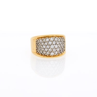 Lot 1067 - Two-Color Gold and Diamond Ring