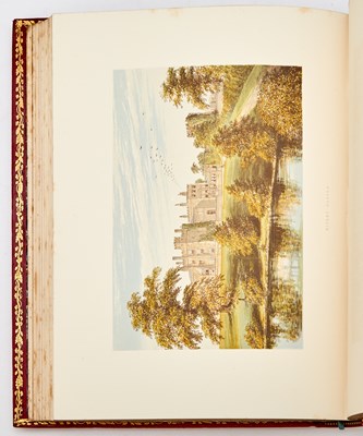 Lot 86 - A color-illustrated set of books about English country houses, in a deluxe binding