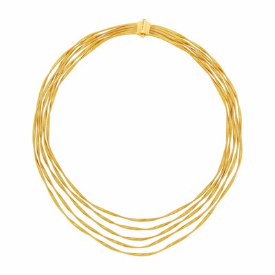 Lot 68 - Marco Bicego Five Strand Gold Necklace