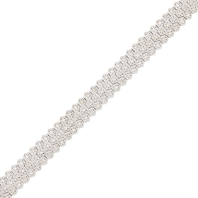 Lot 1324 - White Gold and Diamond Bracelet