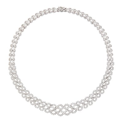 Lot 56 - White Gold and Diamond Necklace