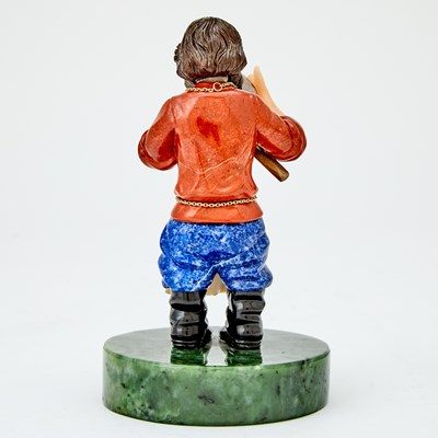 Lot 132 - Faberge Style Hardstone Figure
