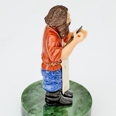 Lot 132 - Faberge Style Hardstone Figure