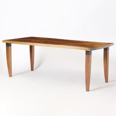 Lot 252 - Chris Lehrecke Walnut and Bronze Dining Table