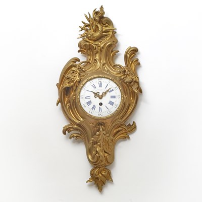 Lot 244 - Louis XV Style Gilt-Bronze Cartel Clock