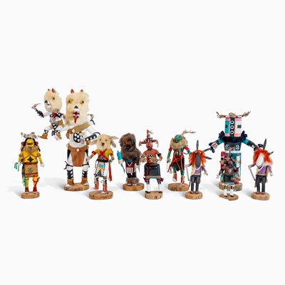 Lot 508 - Ten Native American Kachinas