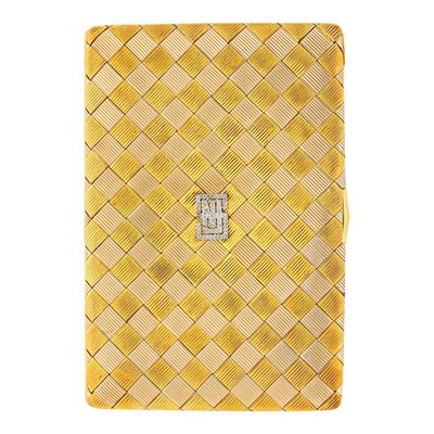 Lot 105 - Dreicer & Co. Two-Color Gold, Platinum and Diamond Cigarette Case