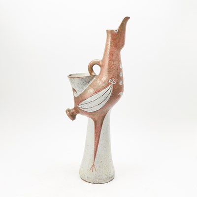 Lot 221 - Jean Derval Glazed Earthenware Anamorphic Pitcher