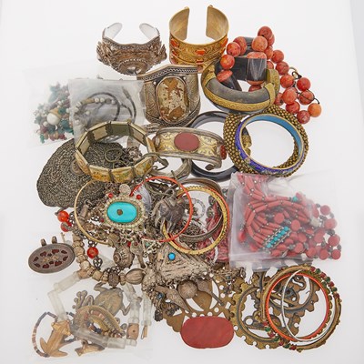 Lot 1318 - Group of Silver and Metal Jewelry