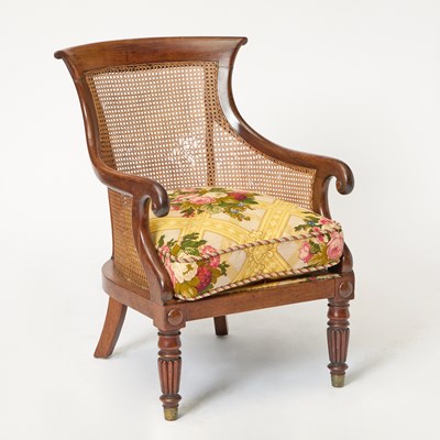 Lot 232 - Regency Caned Mahogany Armchair