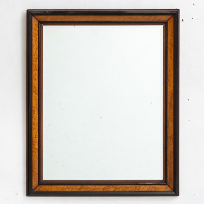 Lot 108 - Rectangular Burlwood Mirror