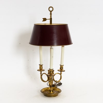 Lot 359 - Brass Bouillotte lamp