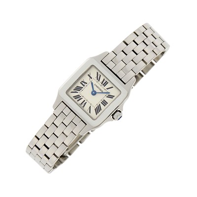 Lot 1162 - Cartier Stainless Steel 'Santos Demoiselle' Wristwatch