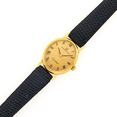 Lot 1165 - Cartier Gold Wristwatch