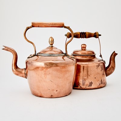 Lot 632 - Group of Copper and Brass Cookware and Table Articles