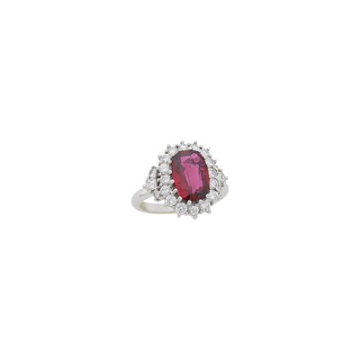 Lot 166 - White Gold, Ruby and Diamond Ring