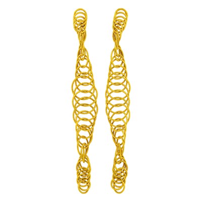 Lot 81 - Gianmaria Buccellati Pair of Gold 'Hawaii' Pendant-Earclips