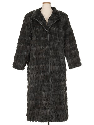 Lot 416 - Giancarlo Ripa Slate Grey Rabbit Fur Coat