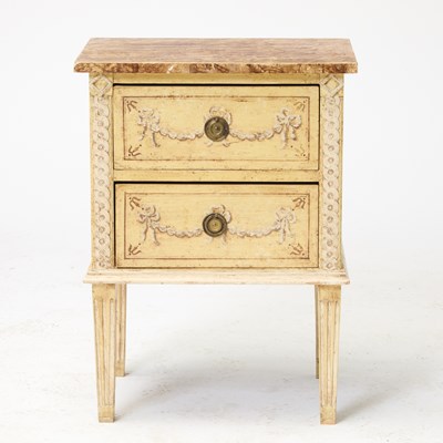 Lot 61 - Italian Neoclassical Style Painted Diminutive Commode