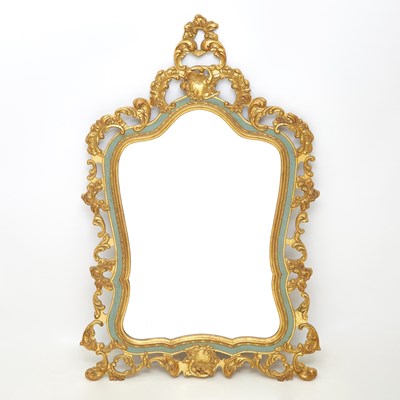 Lot 461 - Rococo Style Paint and Parcel-Gilt Mirror