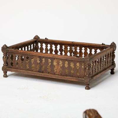 Lot 10 - Indian Stained Wood and Iron Jhoola Swing