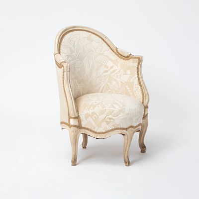 Lot 272 - Louis XV Style Cream Painted Bergere