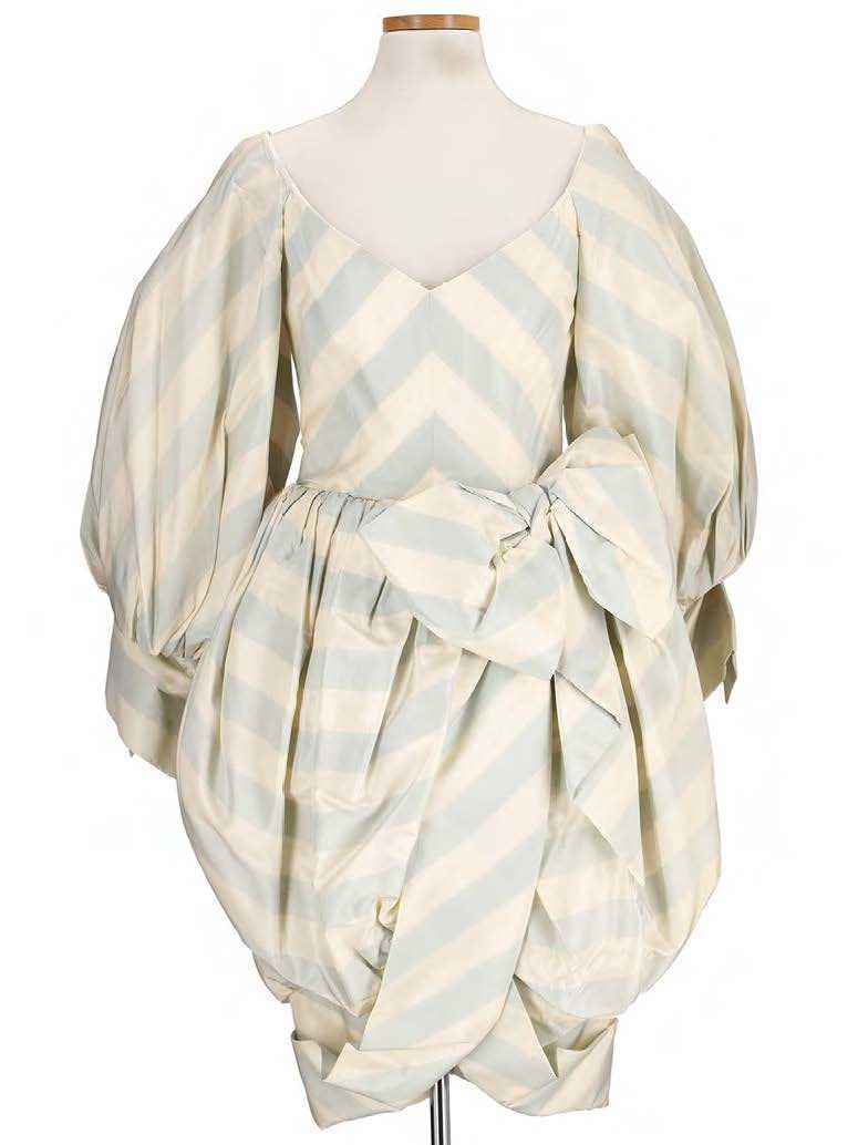 Lot 120 - Christian Dior Light Blue and Creme Silk Lot 120 - Christian Dior Light Blue and Creme Silk