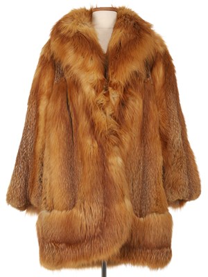 Lot 124 - Red Fox Fur Shawl Coat