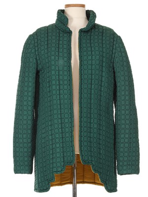 Lot 224 - Chloe Teal Quilted Embossed Longline Jacket