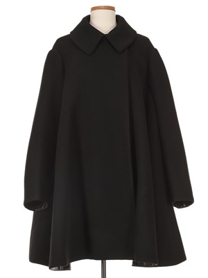 Lot 28 - Alaia Black Wool Swing Coat