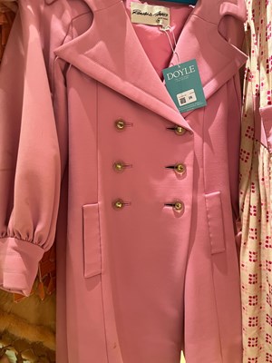Lot 26 - Ronald Amey Carnation Pink Wool Coat