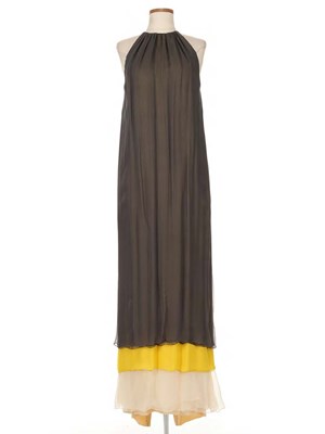 Lot 419 - Galanos Silk Sleeveless Full Length Gown