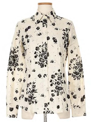 Lot 230 - Etro Black and White Cotton Long Sleeve Shirt