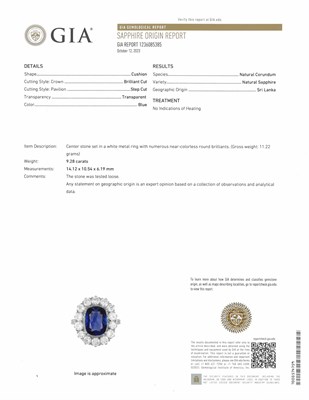 Lot 127 - White Gold, Sapphire and Diamond Ring