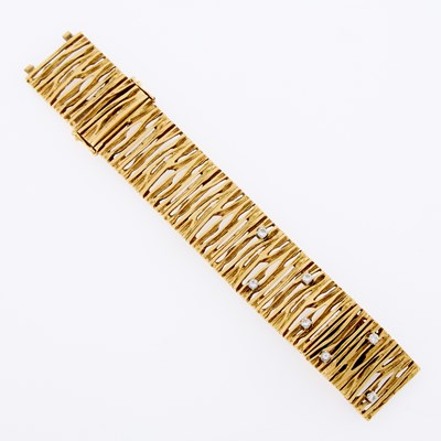 Lot 3210 - Gold and Diamond Bracelet-Watch Fragment, Bucherer