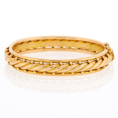 Lot 1127 - Antique Gold Bangle Bracelet