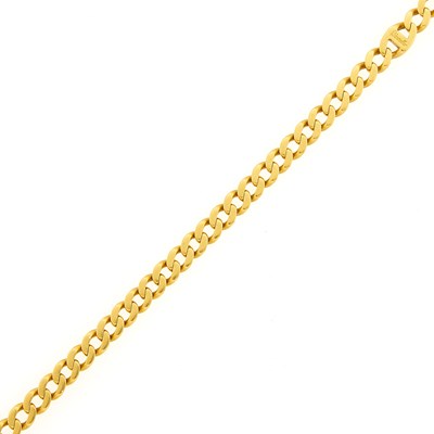 Lot 1078 - Gold Curb Link Bracelet