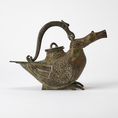 Lot 184 - Asian Cast Bronze Figure of a Duck