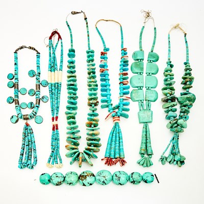 Lot 46 - Group of Six Turquoise Beaded Necklaces