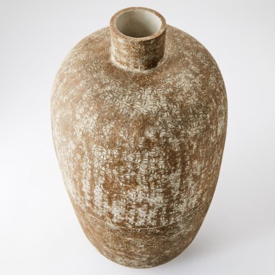 Lot 755 - Claude Conover Mid Century Modern Glazed and Incised Earthenware Vessel Titled 'Balinah'