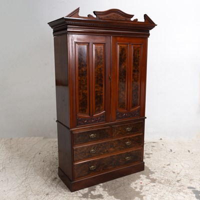 Lot 177 - American Walnut Cabinet on Chest