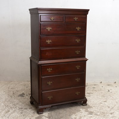 Lot 24 - George III Style Mahogany Chest on Chest