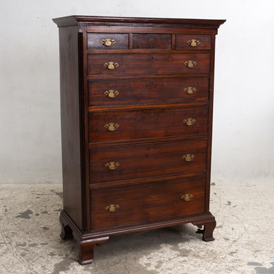 Lot 180 - Chippendale Walnut High Chest