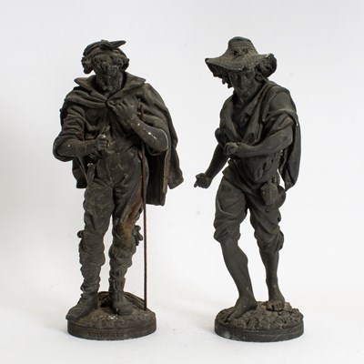 Lot 71 - Two French Patinated Spelter Figures