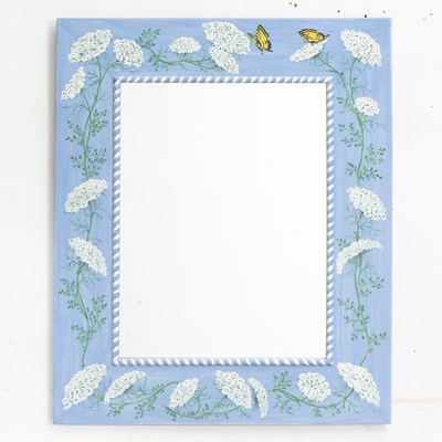 Lot 37 - Blue Painted Decorative Mirror