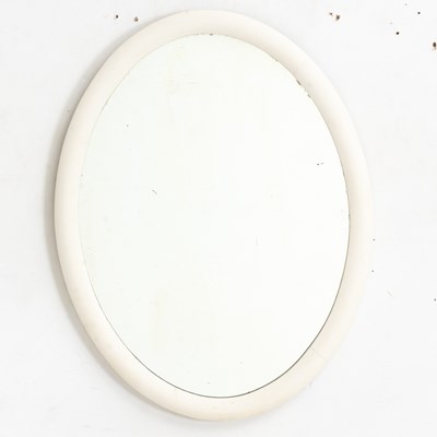 Lot 31 - White Painted Oval Mirror