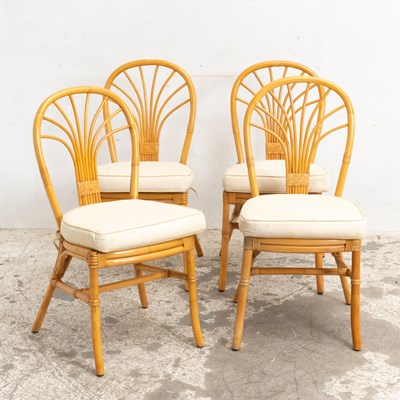 Lot 30 - Set of Four Rattan Café Chairs