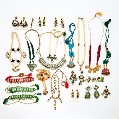 Lot 618 - Group of Indian Style Costume Jewelry